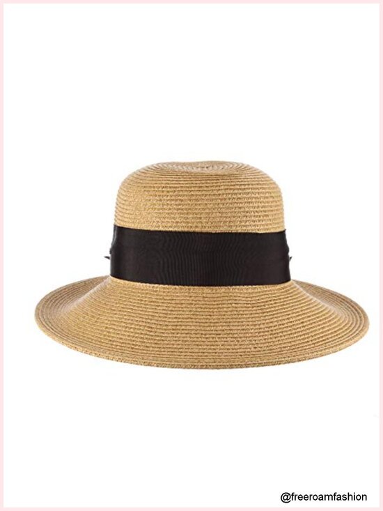 Paper Braid Sun Hat with Dimensional Brim - Scala Women\'s